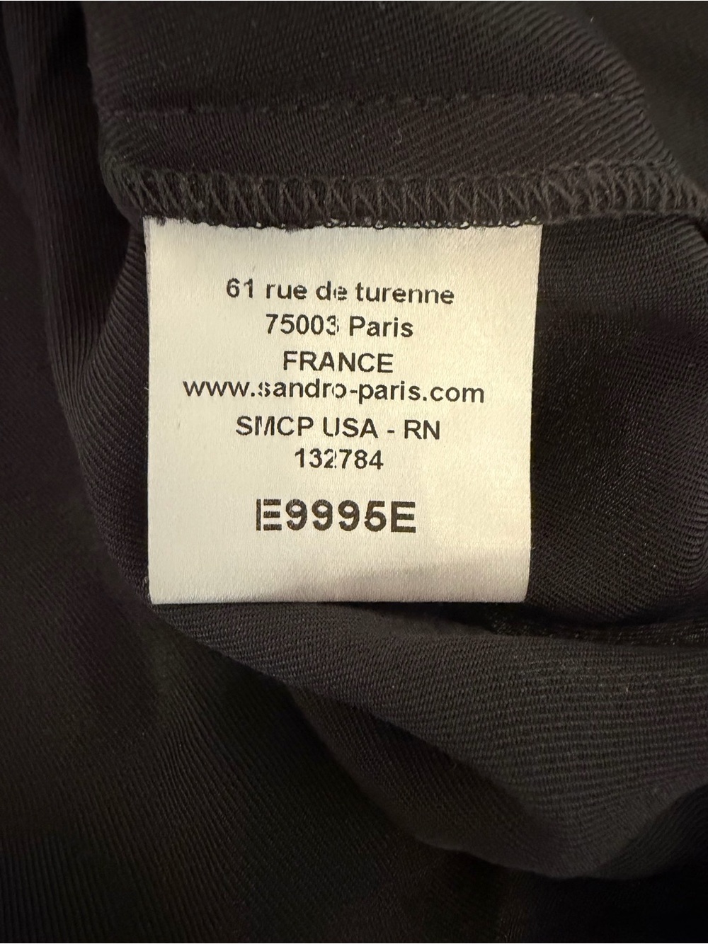 Sandro Paris Black Fringe Sheer Yoke Short Sleeve Blouse Size 2 - Picture 5 of 12